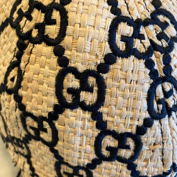 Gucci Raffia GG Monogram Raffia Hat - Picture 7 of 11